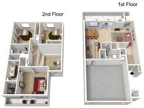 Three Bedroom 2.5 Bathroom 1797 Sq Ft 8519 floor plan